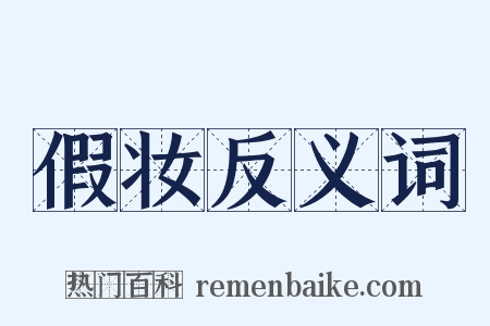 假妆反义词是什么意思的图片